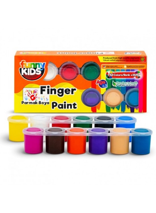 Funny Kids Parmak 12 Lİ Set 25 ML