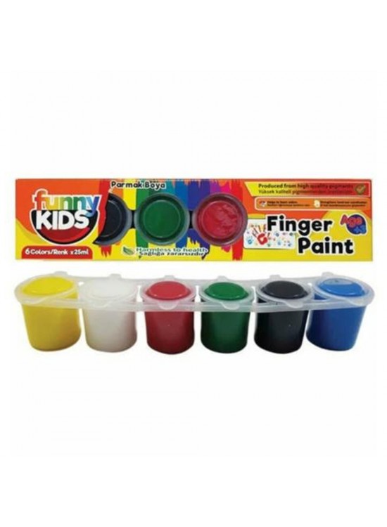 Funny Kids Parmak Boyası 25 ML 6 Renk