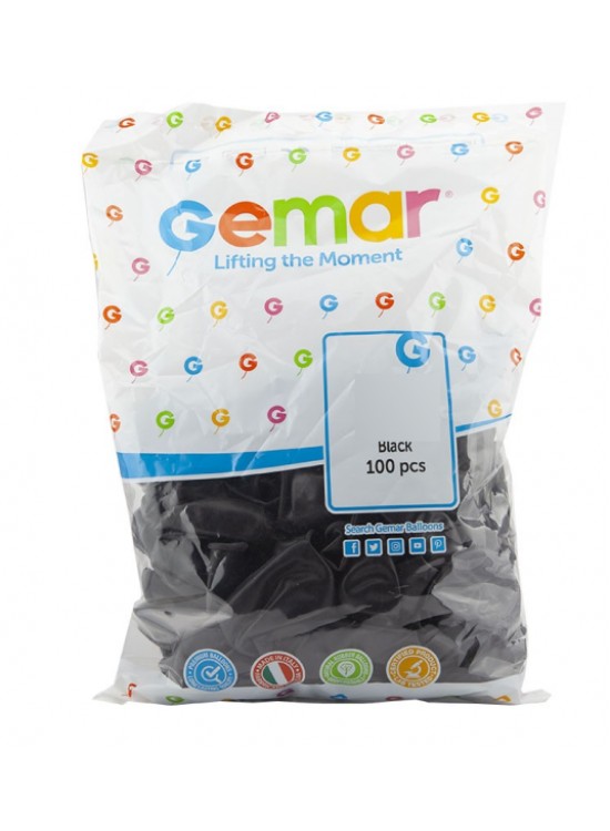Gemar Balon G90 26Cm 100 Lü Siyah 014