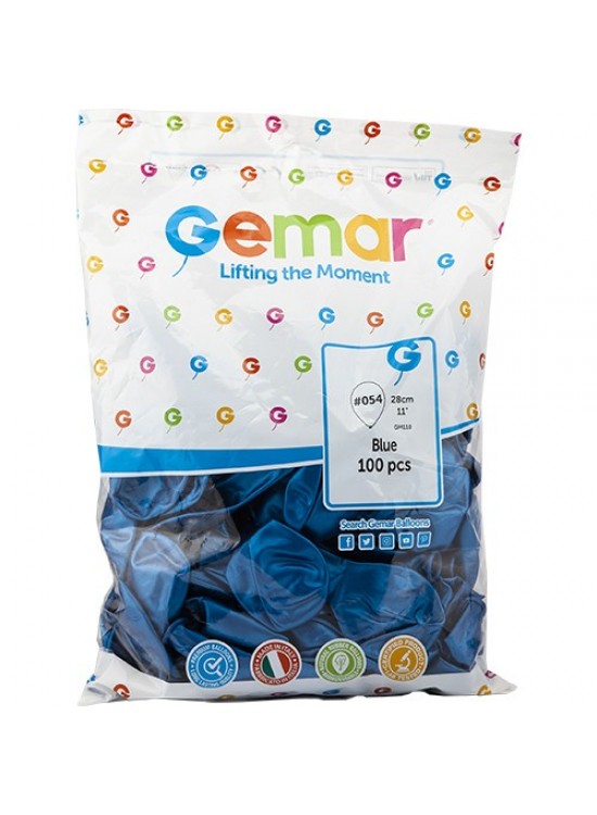 Gemar Metalik Balon Gm110 28Cm 100 Lü K.Mavi 054