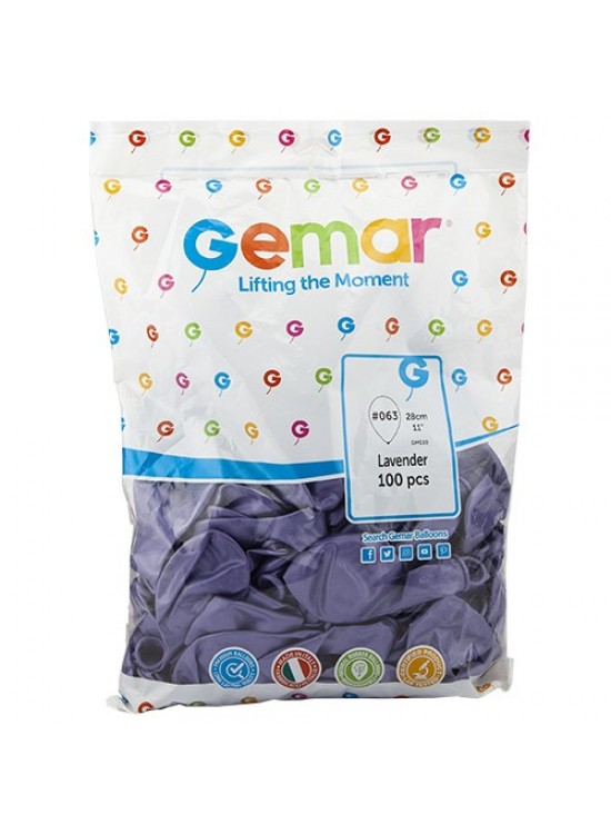 Gemar Metalik Balon Gm110 28Cm 100 Lü Mor 034