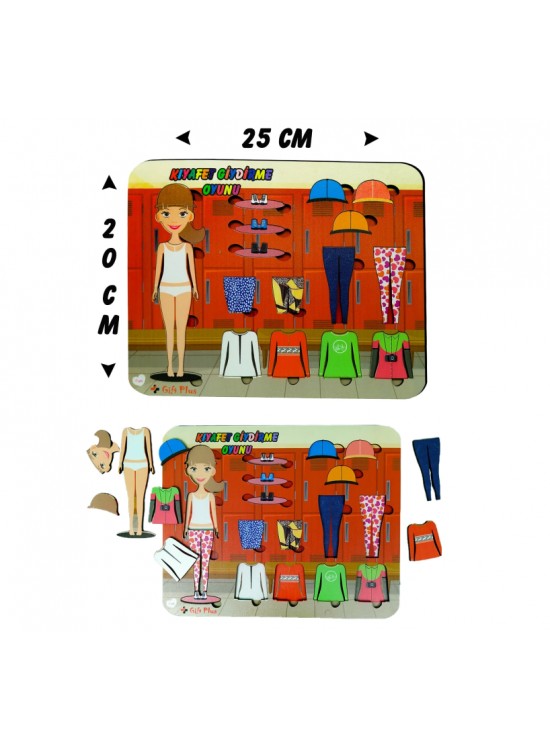Gift Plus Ahşap Kıyafet Giydirme 20x25