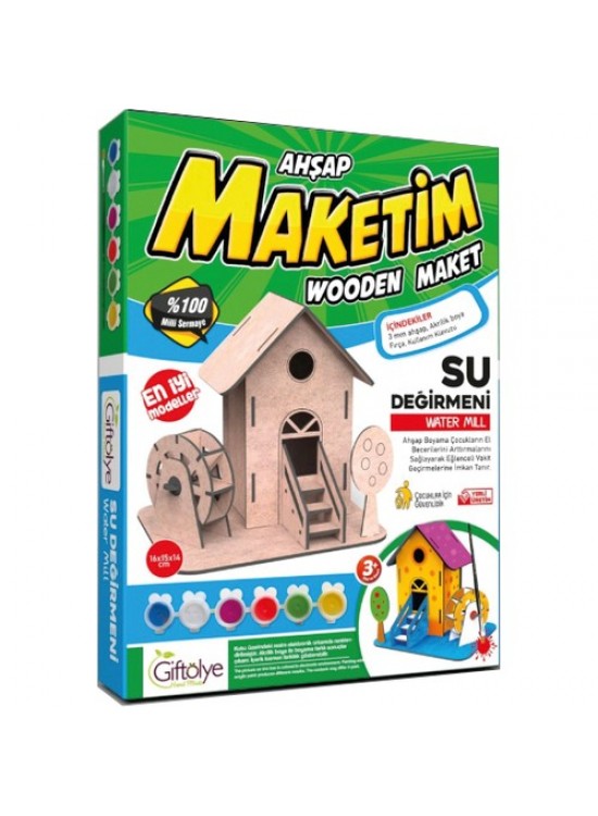 Giftölye 3D Ahşap Su Değirmeni