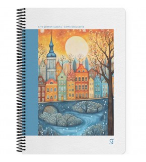 Gıpta Cıty Spiralli Sert Kapak Defter 17x24 80 Yp.Kareli