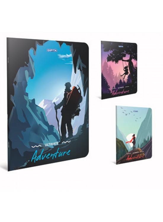 Gıpta Dikişli Karton Kapak Defter Adventure A6 80 Yp Kare.Stn
