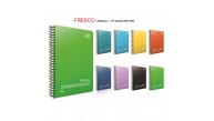 Gıpta Fresco Spiralli Düz Plastik Defter A4 144 YP Kareli 4941
