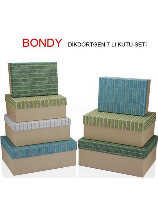 Gıpta Hediye Kutusu Bondy Dikdörtgen 7 Lİ BX80410