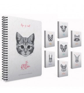 Gıpta Lıfe Is Cool Spiralli Sert Kapak Defter 19x26 120 Yp Kareli