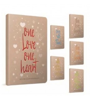 Gıpta Love Book İp.Dk.Sert Kapak Defter 19x26 120 Yp Çiz.