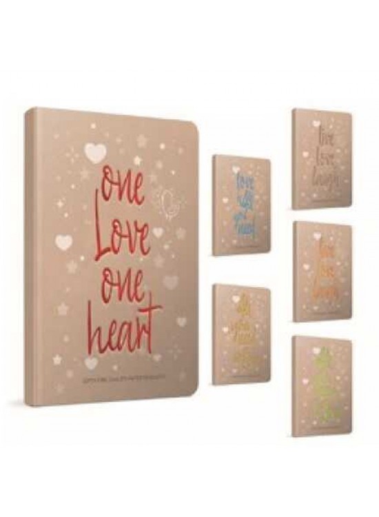 Gıpta Love Book İp.Dk.Sert Kapak Defter 19x26 120 Yp Çiz.