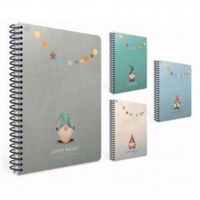 Gıpta Lucky Notes Spiralli Sert Kapak Defter 17x24 120 YP Çizgili