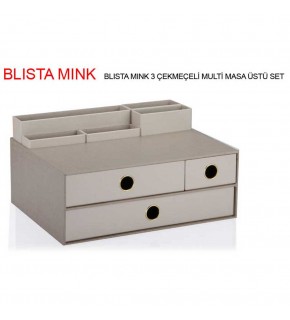 Gıpta Masa Üstü Set Blısta Mınk 3 Çekmeceli Multi