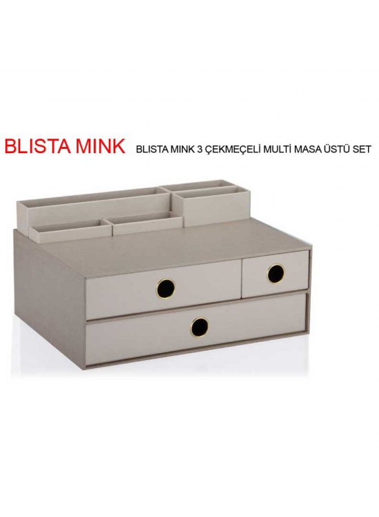 Gıpta Masa Üstü Set Blısta Mınk 3 Çekmeceli Multi