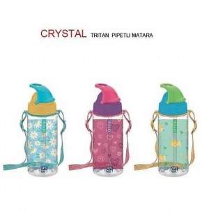 Gıpta Matara Crystal Tritan Desenli Pipetli 500 CC K7507