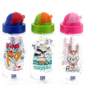 Gıpta Matara Fun Tritan Desenli Pipetli 500 CC K7510