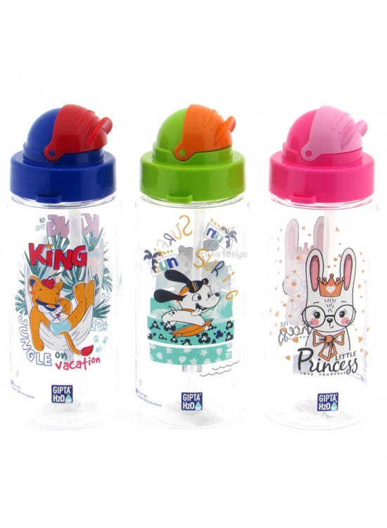 Gıpta Matara Fun Tritan Desenli Pipetli 500 CC K7510