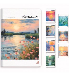 Gıpta Monet İp.Dkş.Sert Kapak Defter 17x24 96 YP Çizgili