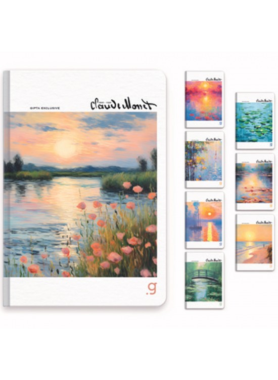 Gıpta Monet İp.Dkş.Sert Kapak Defter 17x24 96 YP Çizgili