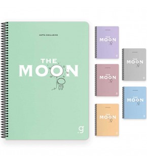 Gıpta Moon Spiralli Plastik Kapak Defter 17x24 80 Yp Çizgili