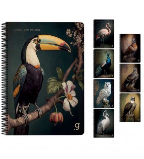 Gıpta Natura Spiralli Karton Kapak Defter A4 80 Yp Kareli