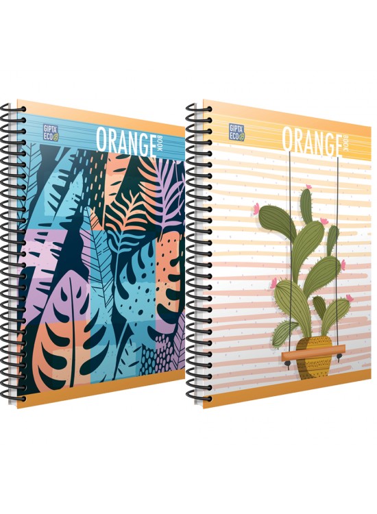Gıpta Orange Book Spiralli Offset Plastik Defter A4 120 YP Kareli 4955