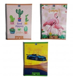 Gıpta Papur Notes Spiralli Karton Kapak Defter A4 60 YP Çizgili 4958