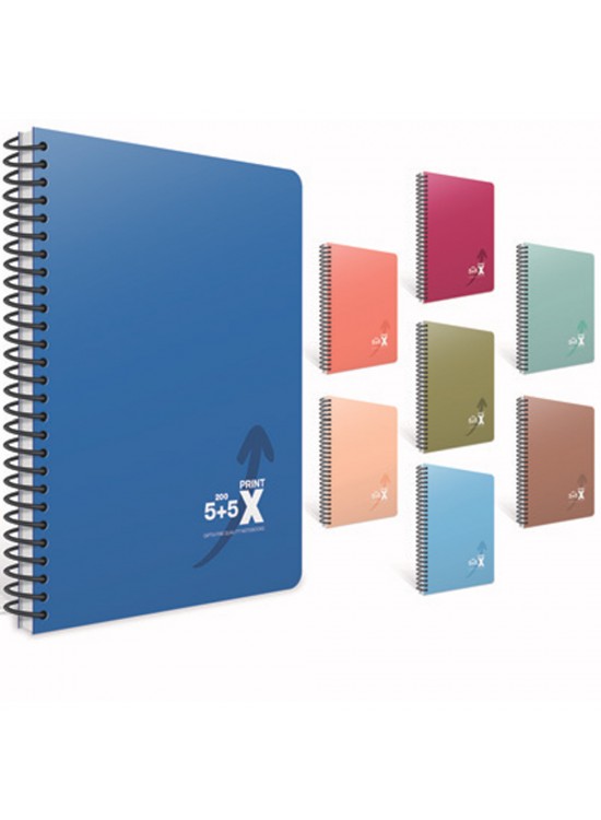 Gıpta Prınt-x Spiralli Sep. Plastik Kapak Defter 17x24 160 Yp. 4+1
