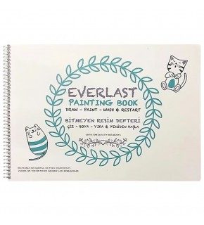 Gıpta Resim Defteri Bitmeyen Everlast Plastik Kapak Spiralli 25x35 4 YP