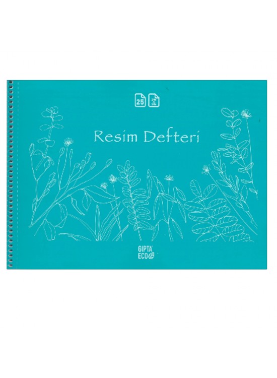 Gıpta Resim Defteri Eco Plastik Spiralli 25x35 25 YP 4956