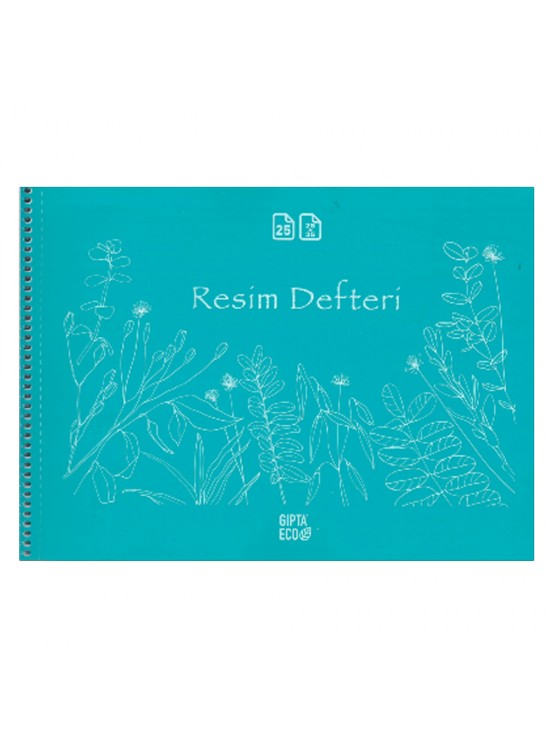 Gıpta Resim Defteri Eco Plastik Spiralli 35x50 25 YP 4957