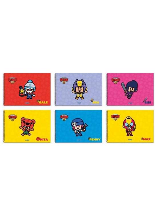 Gıpta Resim Defteri Spiralli 15 YP 17x24 Brawl Star