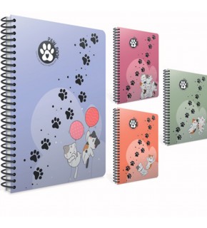 Gıpta Spiralli Plastik Kapak Defter Paw A4 100 Kareli
