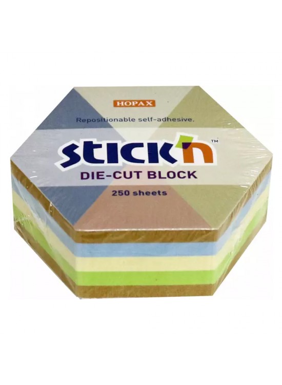 Hopax Stickn Yapışkan Notblok 61x67 Kraft Altıgen 250 YP 21828