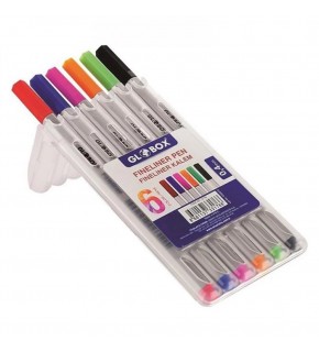 Globox Fineliner Kalem 6 Lı PP Kutu 3176