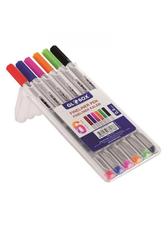 Globox Fineliner Kalem 6 Lı PP Kutu 3176