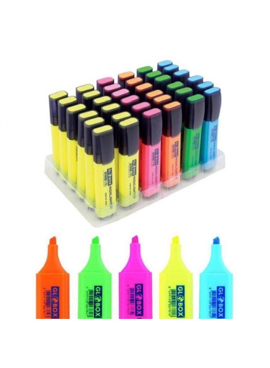 Globox Fosforlu Kalem Pastel Renk 36 Lı Stand 3233