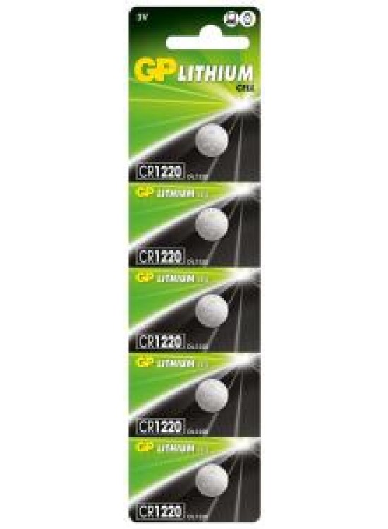 Gp CR1220-C5 3V Lityum Düğme Pil 5'li Paket