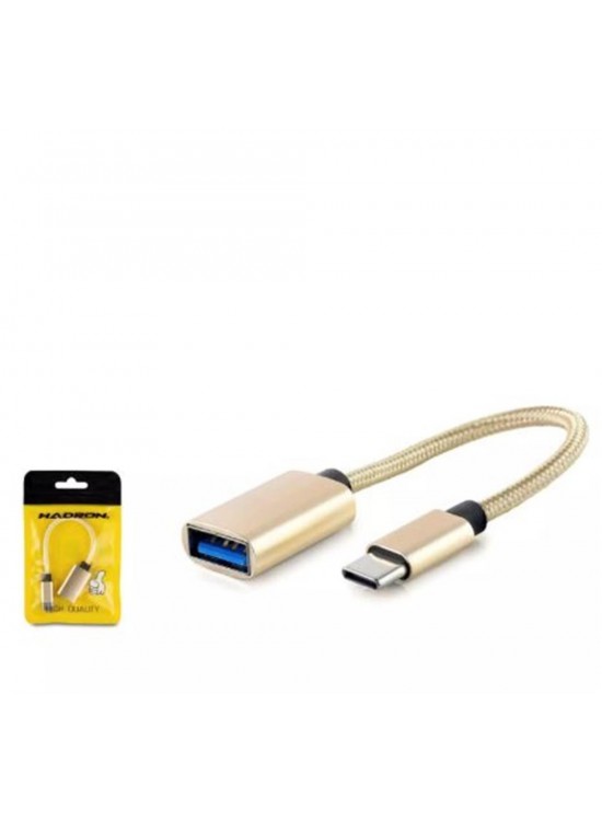 Hadron Hdx1001 Type-C To Usb F Kablo Gold