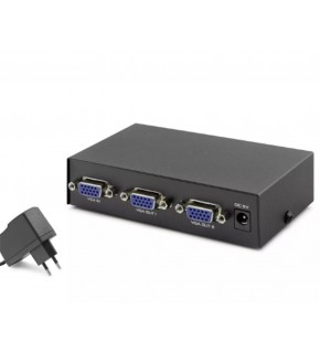 Hadron Hdx1277 2 Port Vga Splitter 200Mhz 1-In 2-Out Siyah