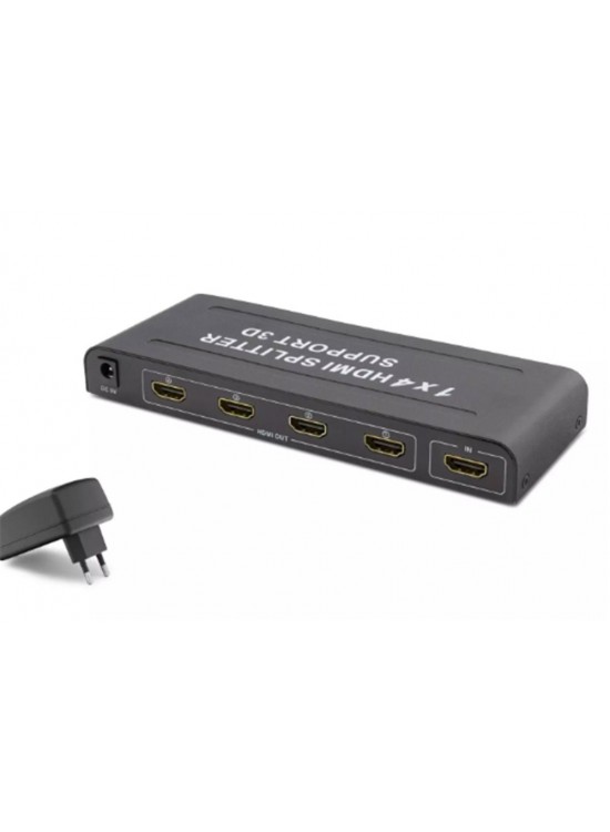 Hadron Hdx1294 4 Port Hdmi Splitter 1.4V 1080P 3D 1-In 4-Out Siyah (Giriş 1xHDMI-Çıkış 4 xHDMI)