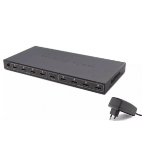Hadron Hdx1332 8 port Hdmi Splitter 1.4V 1080P 4K 1-In 8-Out Siyah