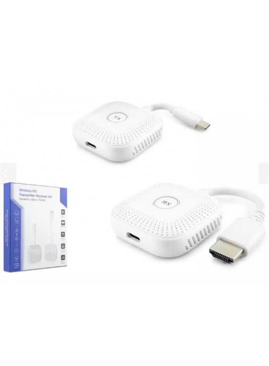 Hadron HDX1385 50mt Type-C Tx - Hdmi Rx Extender Kablosuz 1080p (Tv-Tablet-Projektör)