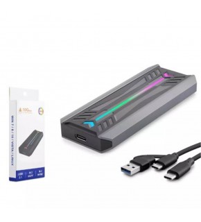 HADRON HDX1775 SSD KUTU TYPE-C3.1 + USB3.0 NVME M2 CHIP RTL9210 SİYAH