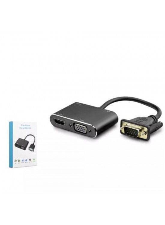 Hadron Hdx7821 Vga To Hdmi + Vga F Çevirici 1080P 22Cm Siyah