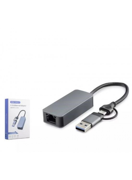 HADRON HDX7852 ETHERNET CARD USB2.0 + TYPE-C 2.5 Gigabit