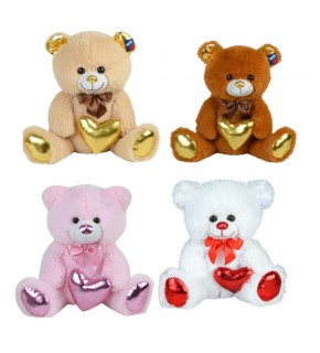 Halley 40cm Peluş Parlak Peluş Kalpli Ayı PL62501