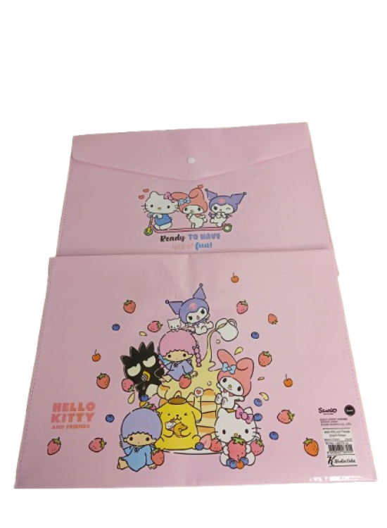 Hello Kitty and Friends A4 Çıtçıtlı Dosya(1 Adet)