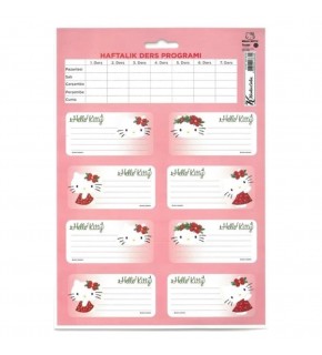 Hello Kitty Etiket Ders Programlı 3 Lü 220130-08