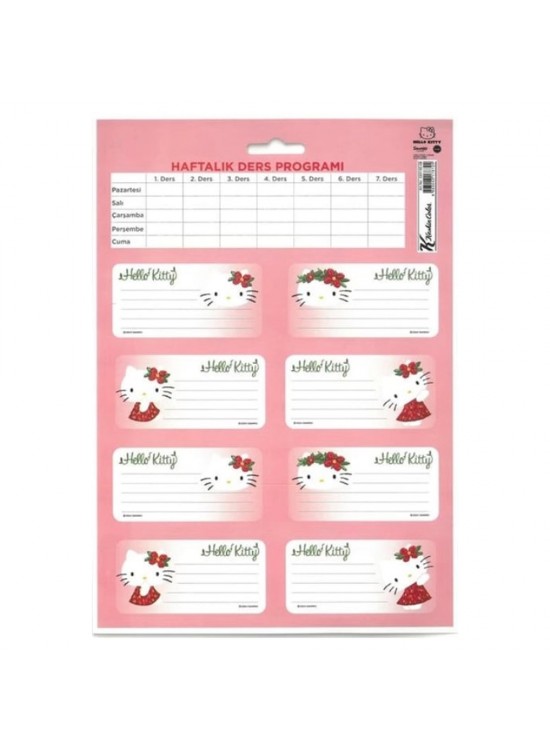 Hello Kitty Etiket Ders Programlı 3 Lü 220130-08