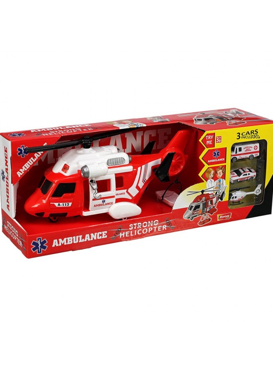 Heroes Toys Helikopter Ambulans Seti Arabalı